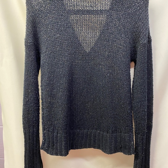 Black holiday sweater with silver sequins all over  Sz: M - Picture 2 of 6